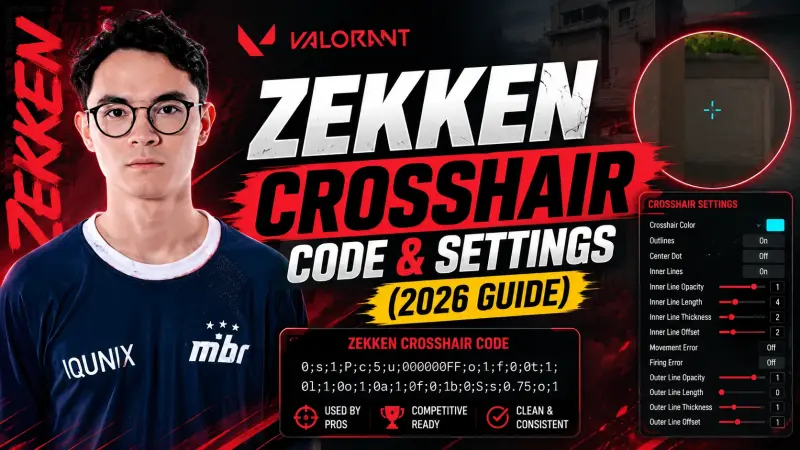 Zekken Crosshair Code & Settings (2026 Guide)