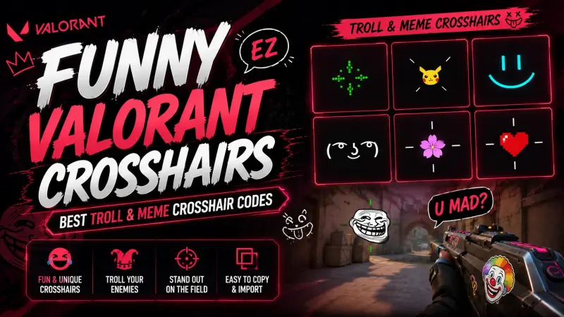 Funny Valorant Crosshairs: Best Troll & Meme Crosshair Codes